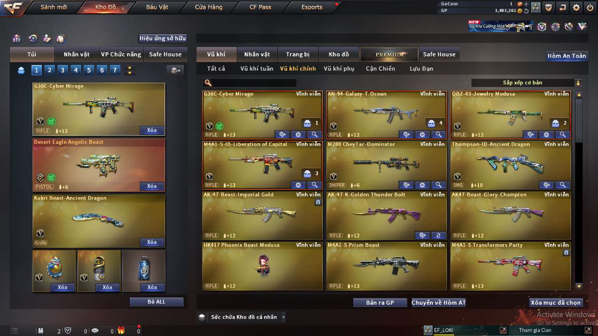 shop acc cf uy tin gia re